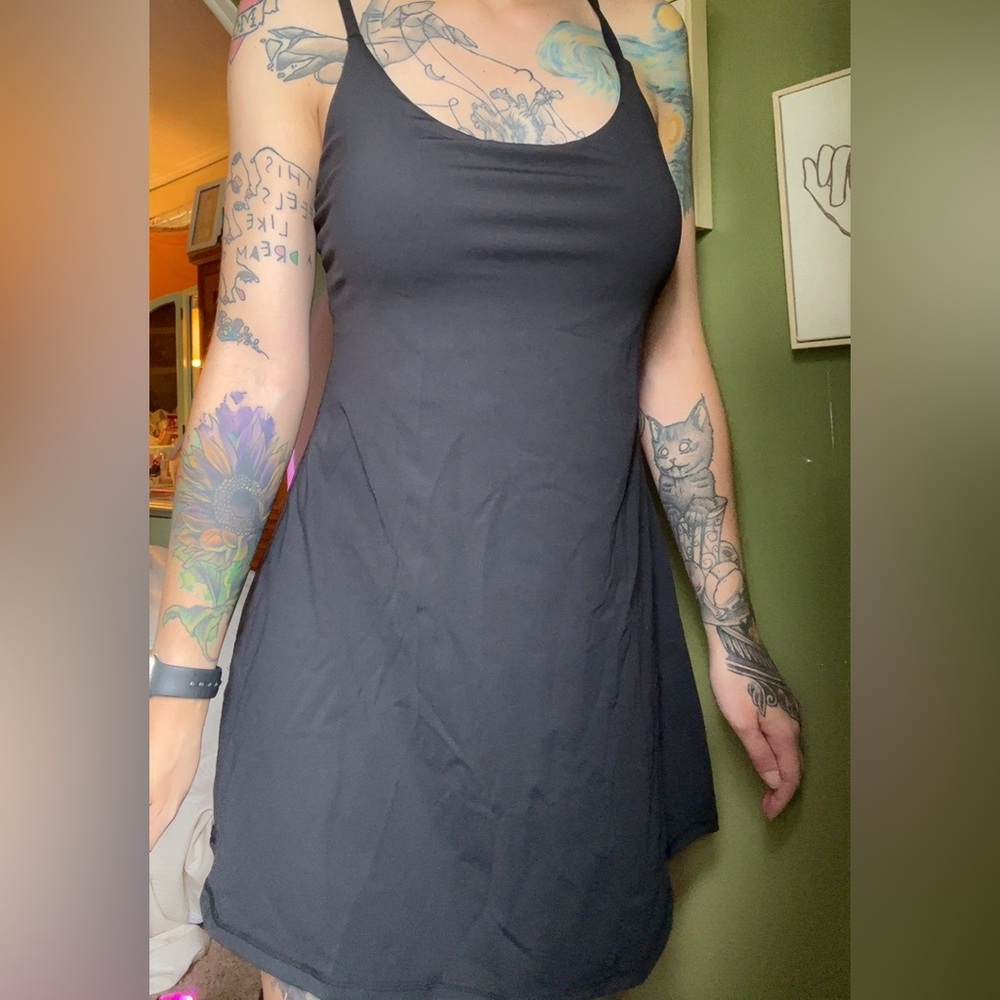 HALARA Softlyzero™ Plush Backless Active Black Dress